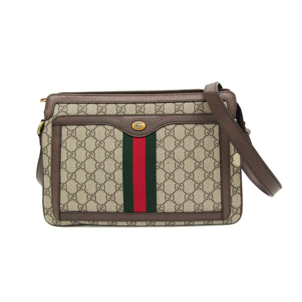 Gucci Ophidia 523534 PVC Shoulder Bag Beige - COA INCLUDED